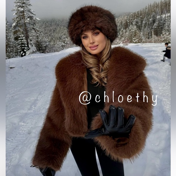 Zara FAUX FUR SHORT COAT - Picture 15 of 16